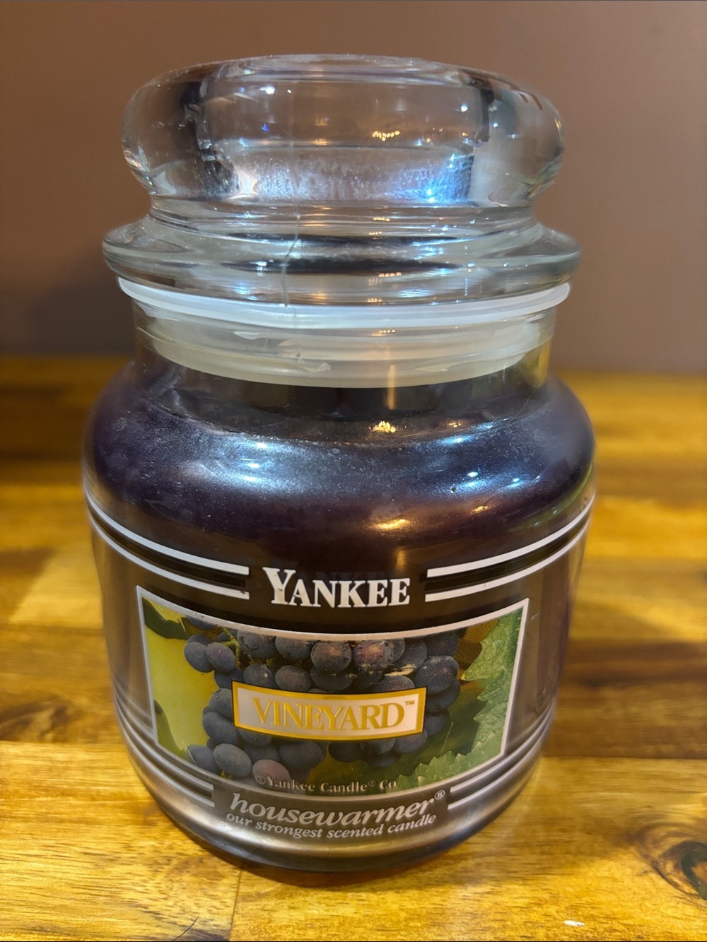 Yankee Candle Vineyard scent in the 22 oz.